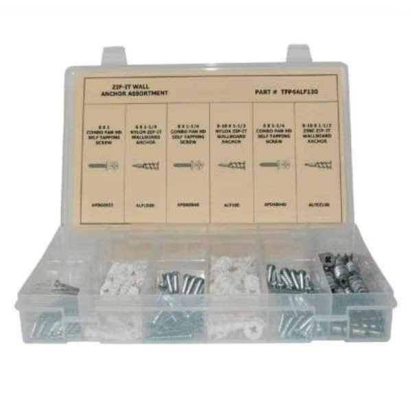 150 Piece Zip-It Wall Board Anchor Assortment - #6 and #8, Titan Fasteners, Mfr#: TFP6ALF150